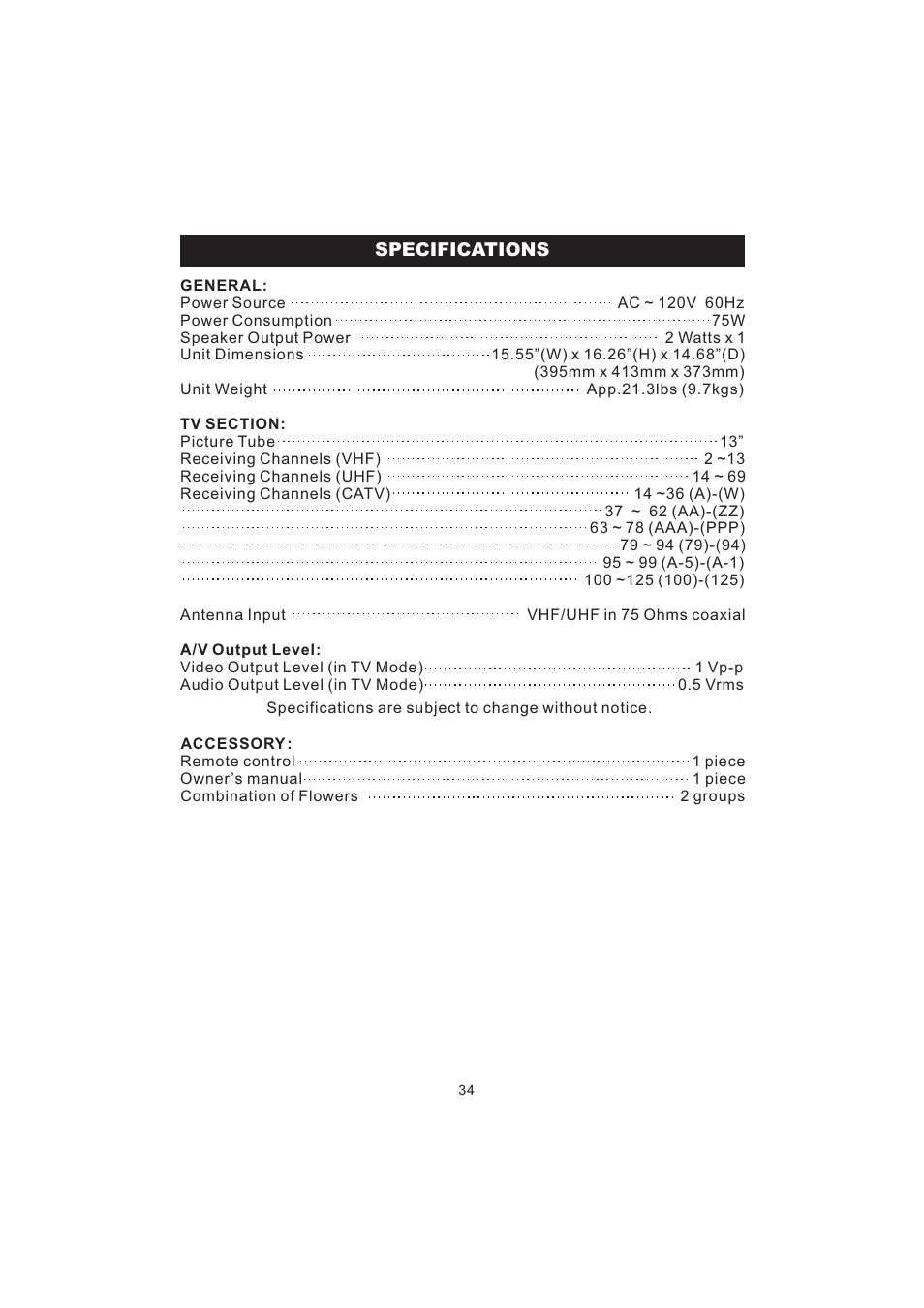 Emerson Radio BAR322 User Manual | Page 35 / 36