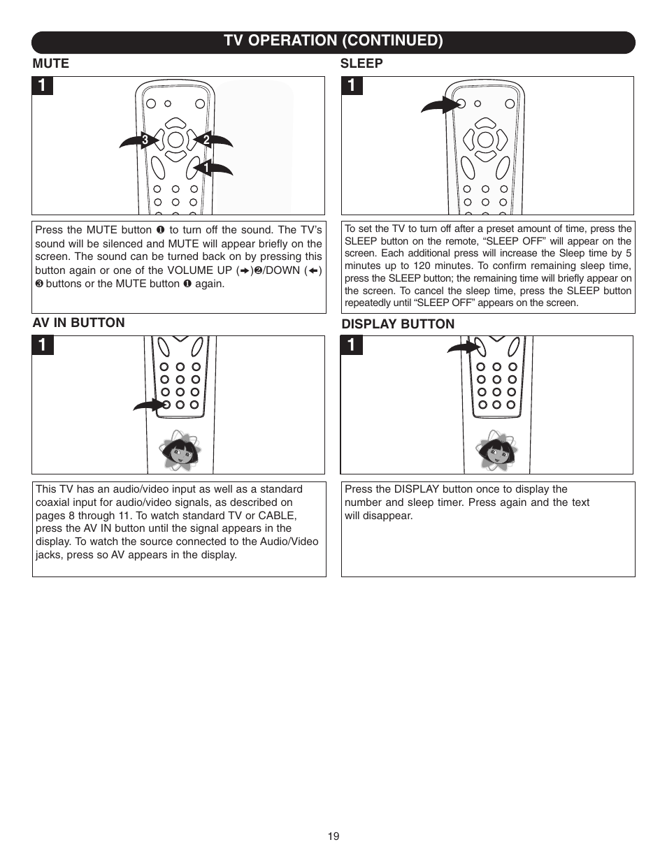 Tv operation (continued) | Emerson Radio DTE314 User Manual | Page 20 / 30