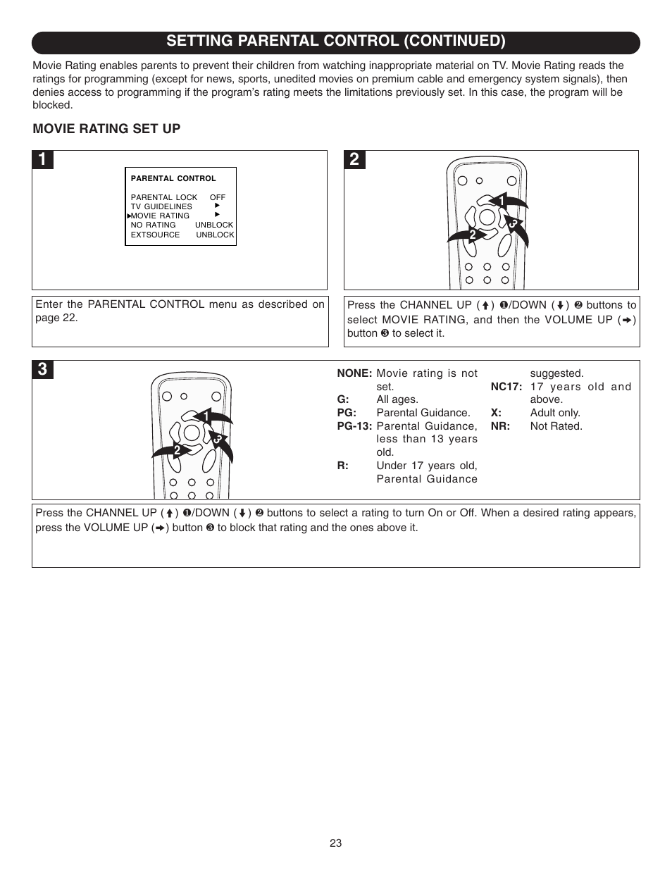 Setting parental control (continued) | Emerson Radio DTE314 User Manual | Page 24 / 30