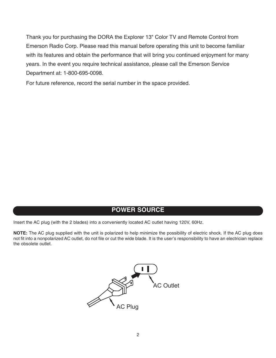 Emerson Radio DTE314 User Manual | Page 3 / 30