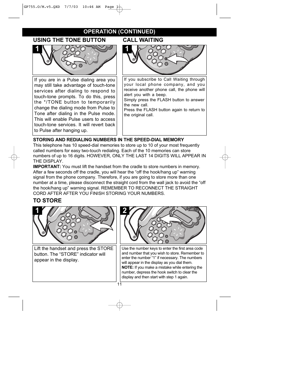 Emerson Radio GP755 User Manual | Page 11 / 20