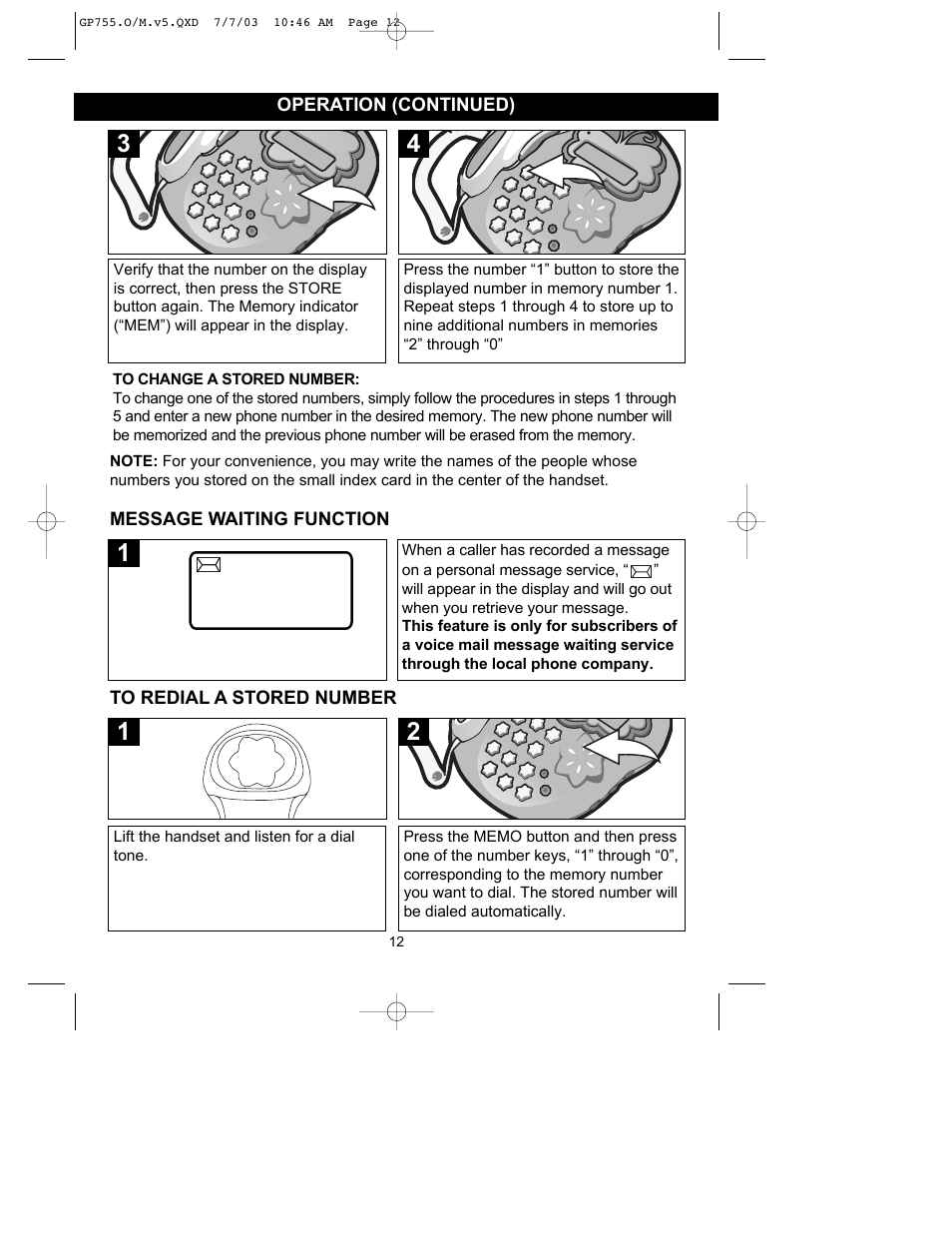 Emerson Radio GP755 User Manual | Page 12 / 20