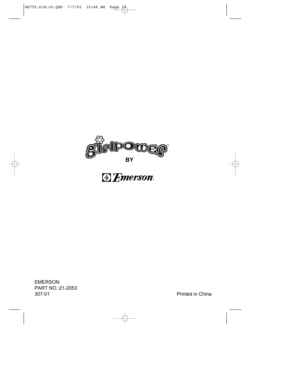 Emerson Radio GP755 User Manual | Page 19 / 20