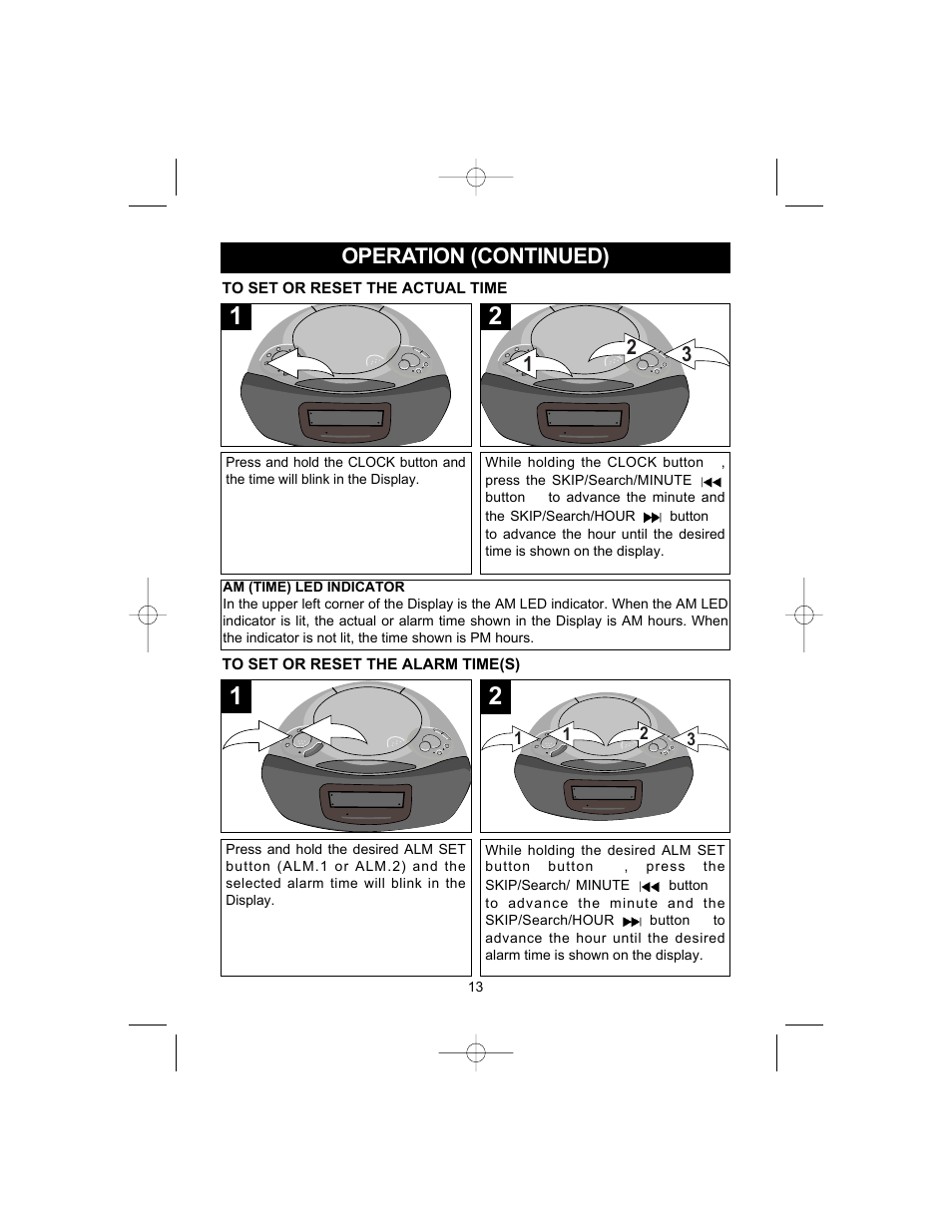 Operation (continued) | Emerson Radio CKD9905 User Manual | Page 13 / 22