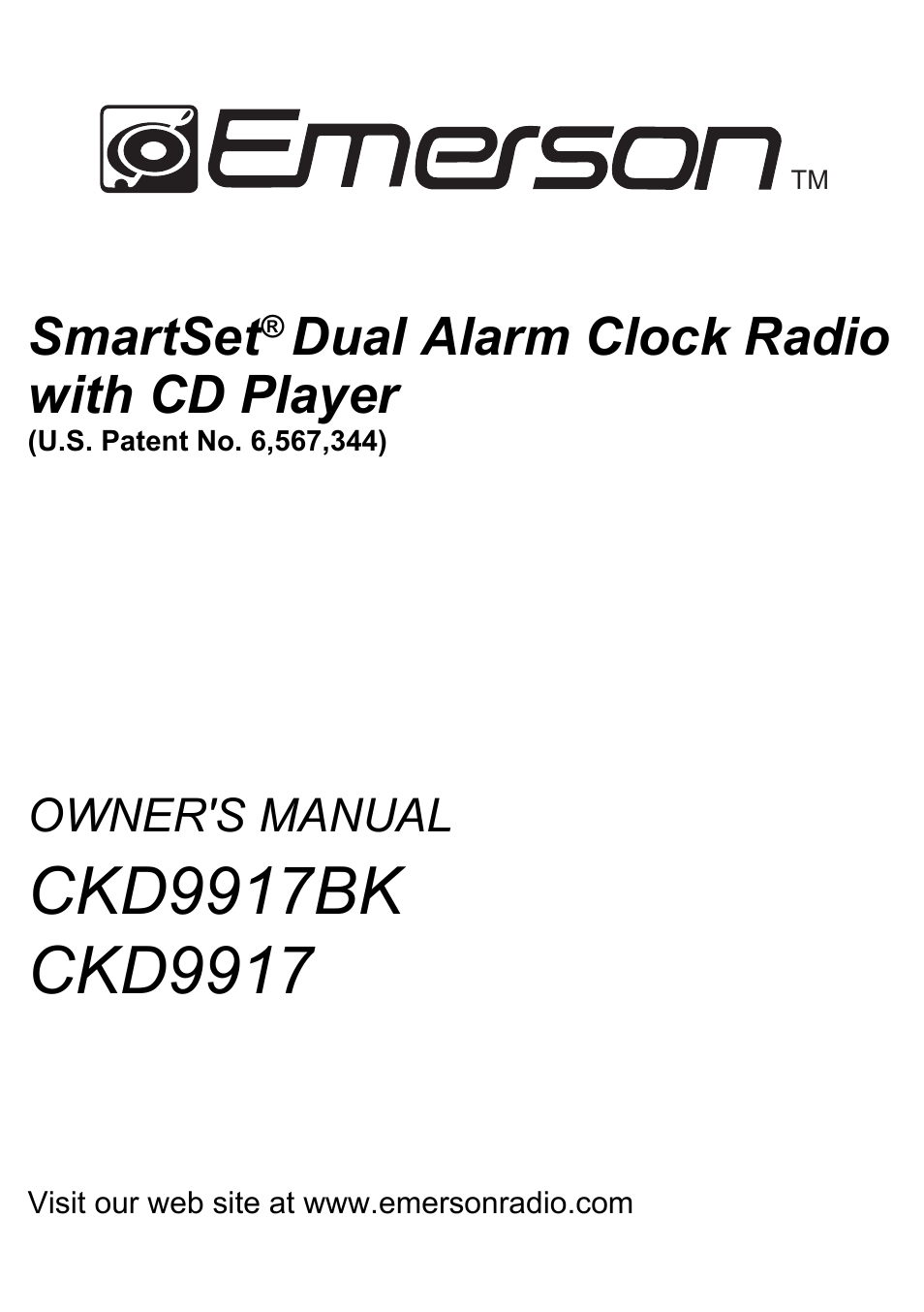 Emerson Radio CKD9917 User Manual | 24 pages