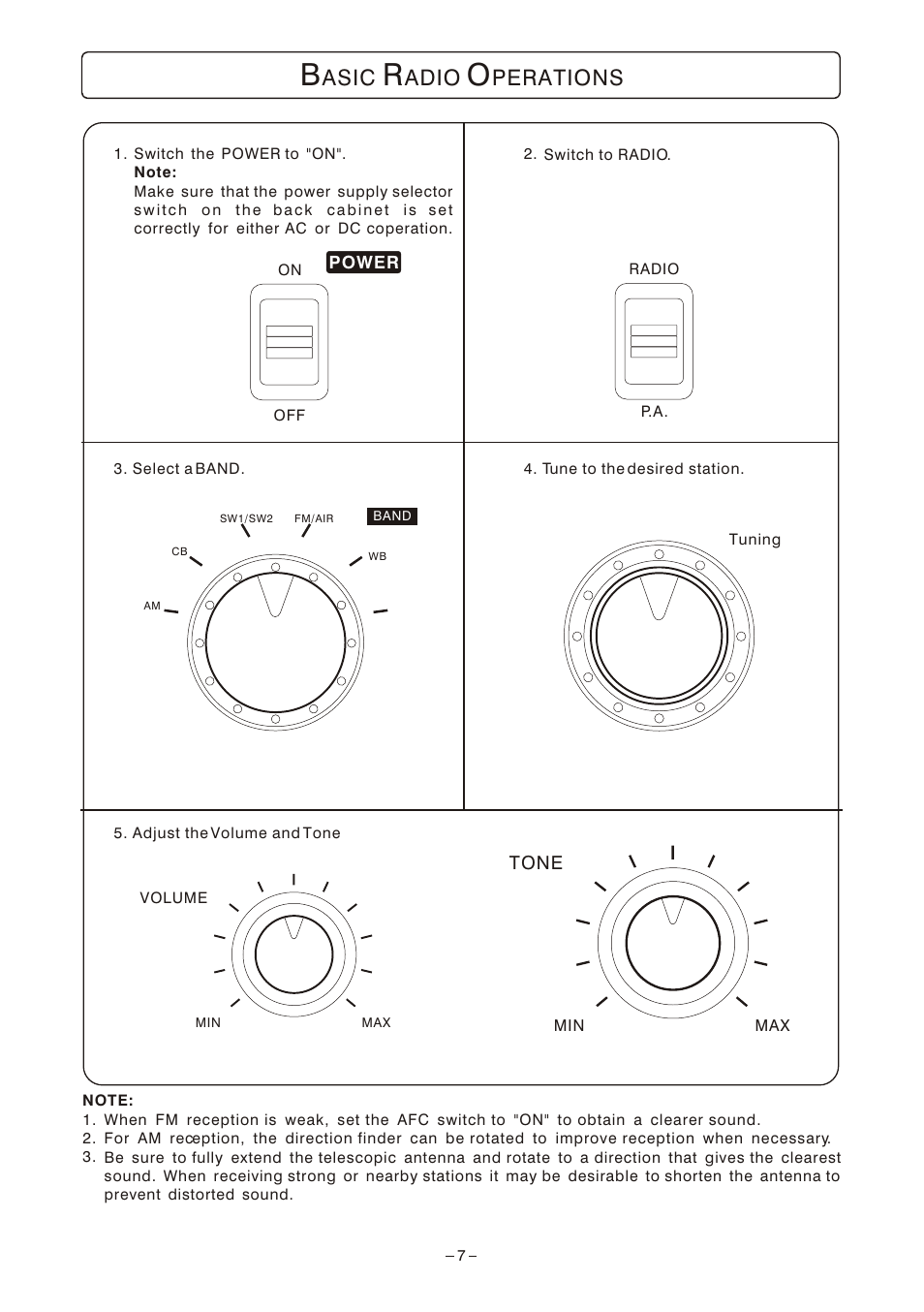 Asic, Adio, Perations | Emerson Radio MBR-1 User Manual | Page 7 / 12