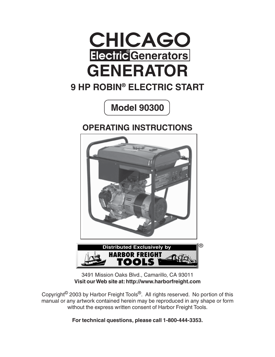 Chicago Electric 90300 User Manual | 20 pages