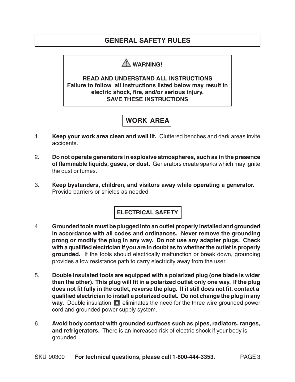 Chicago Electric 90300 User Manual | Page 3 / 20