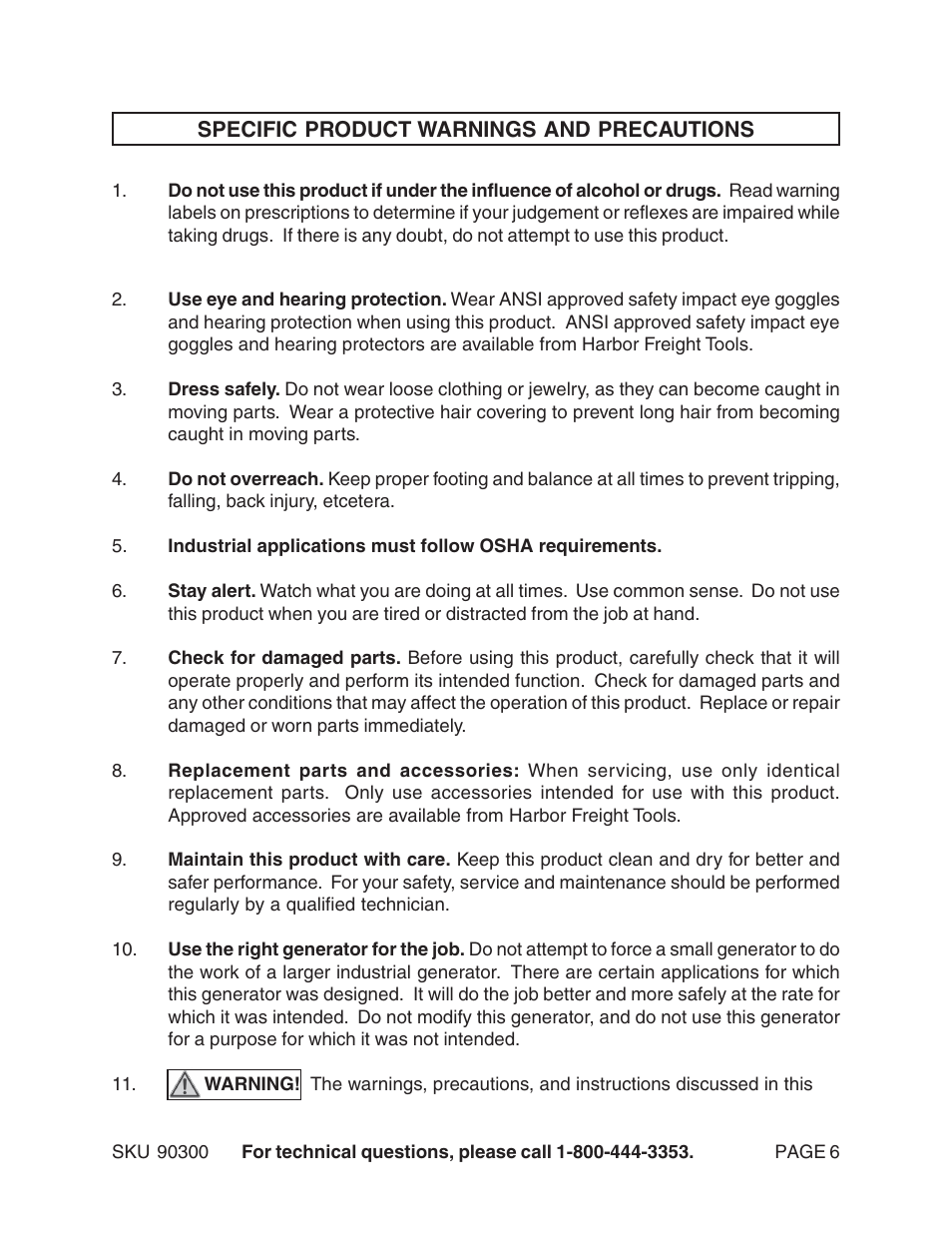 Chicago Electric 90300 User Manual | Page 6 / 20