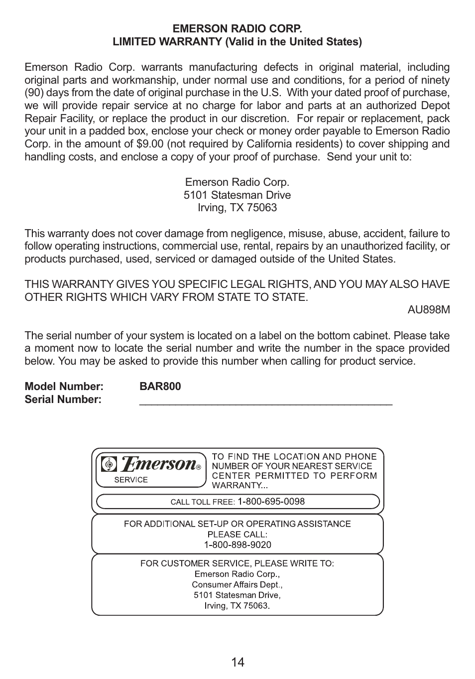 Emerson Radio Barbie BAR800 Hour Garden User Manual | Page 15 / 17