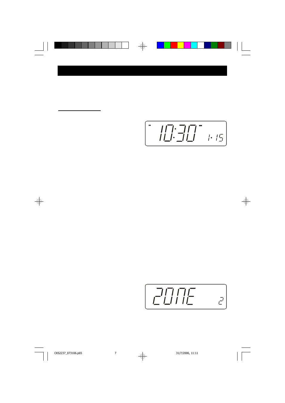 Operating instructions, Setting the time, the first time | Emerson Radio CKS2237 User Manual | Page 8 / 22