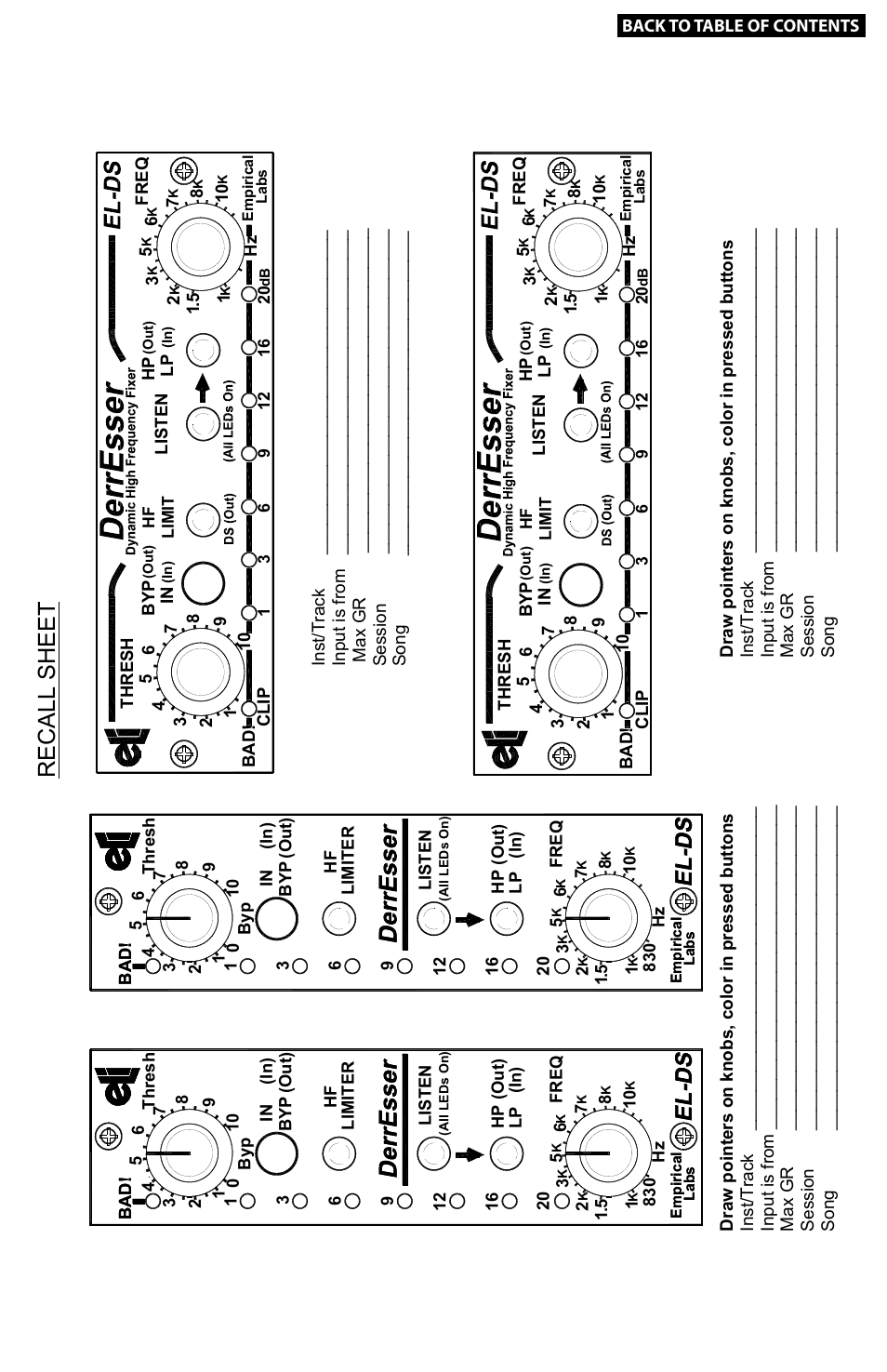 6 recall sheet | Empirical Labs EL-DS User Manual | Page 6 / 11