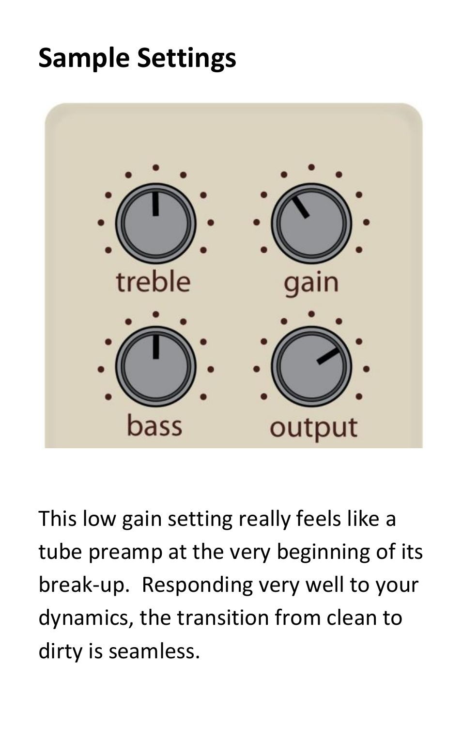 Sample settings | Empress Effects Germ Drive User Manual | Page 3 / 8