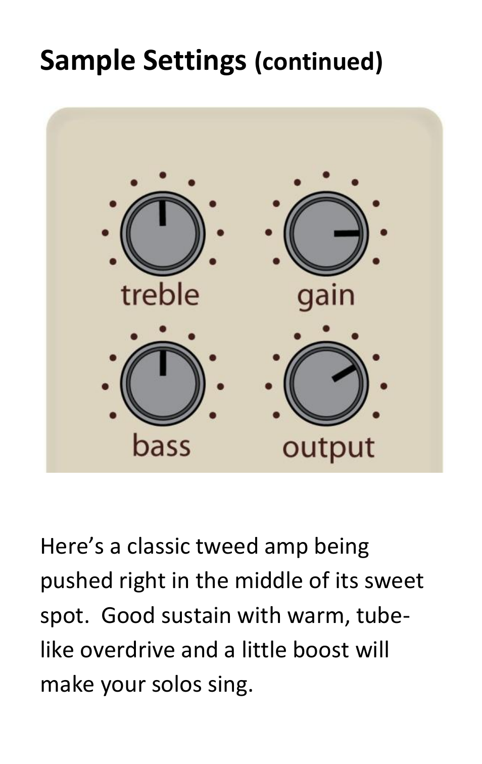 Sample settings | Empress Effects Germ Drive User Manual | Page 6 / 8