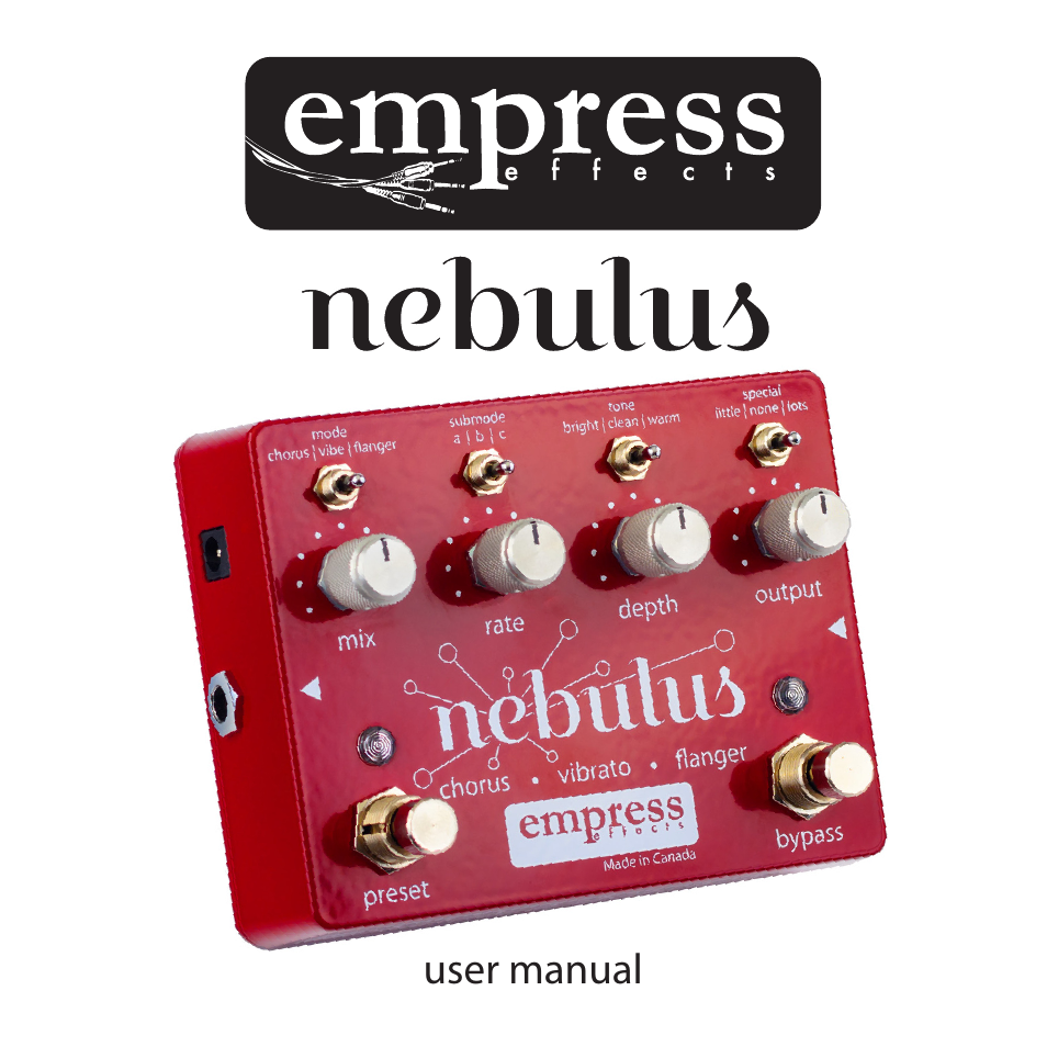 Empress Effects Nebulus User Manual | 16 pages