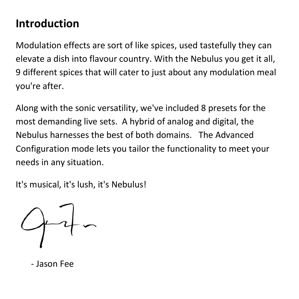 Introduction | Empress Effects Nebulus User Manual | Page 2 / 16