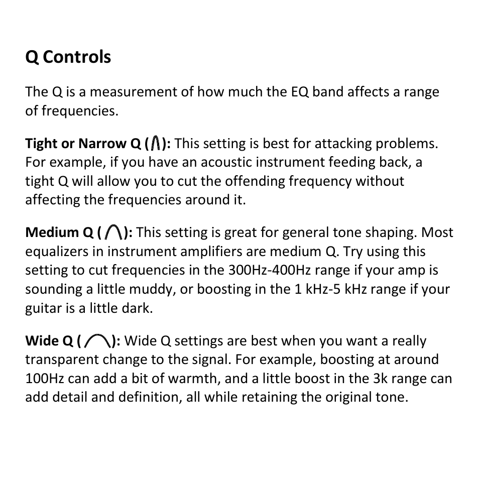 Q controls | Empress Effects ParaEq User Manual | Page 5 / 12
