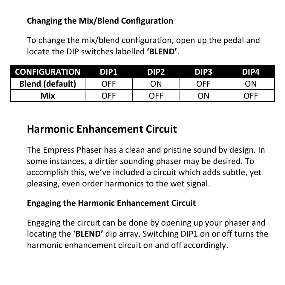 Harmonic enhancement circuit | Empress Effects Phaser User Manual | Page 15 / 24