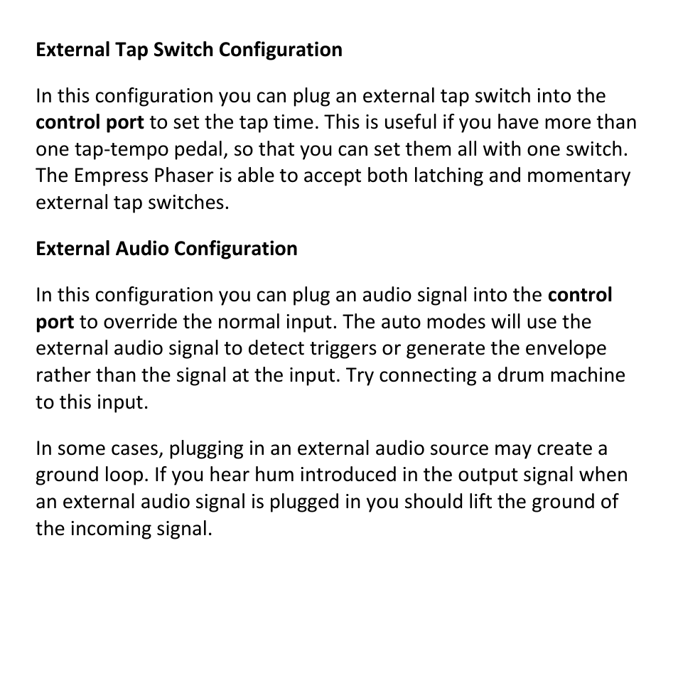 Empress Effects Phaser User Manual | Page 18 / 24