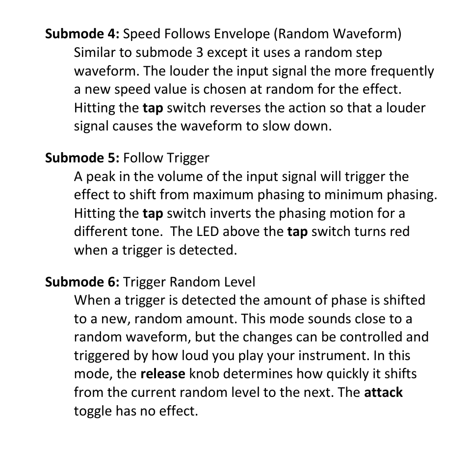 Empress Effects Phaser User Manual | Page 9 / 24