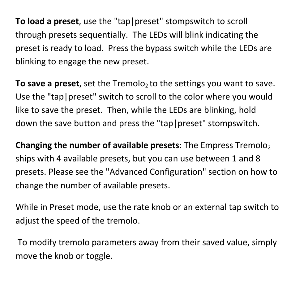 Empress Effects Tremolo2 User Manual | Page 5 / 16