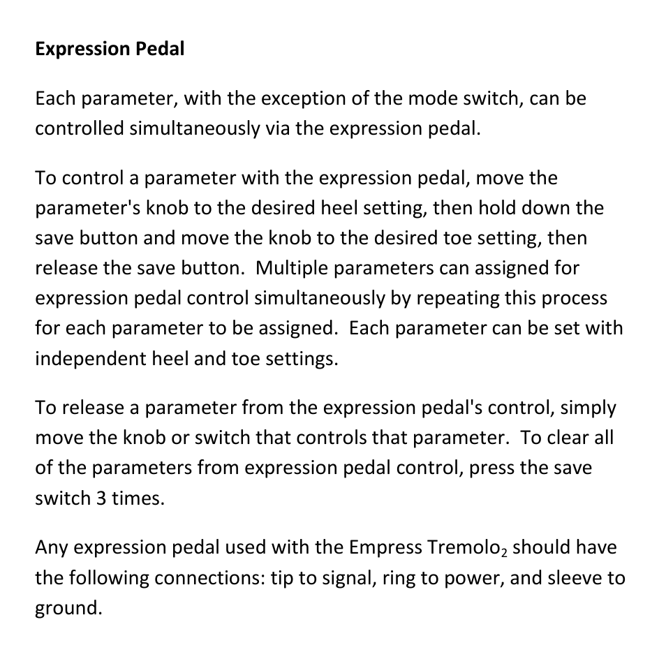 Empress Effects Tremolo2 User Manual | Page 7 / 16