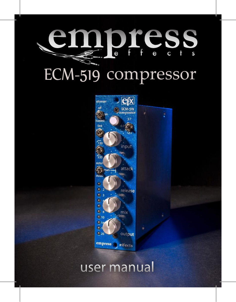 Empress Effects ECM-519 compressor User Manual | 12 pages