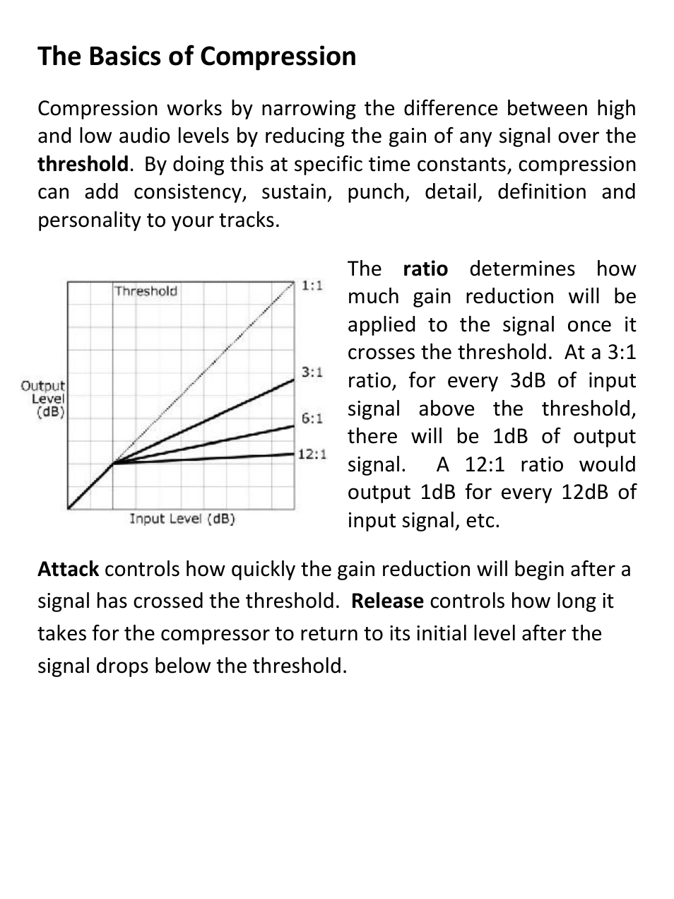 The basics of compression | Empress Effects ECM-519 compressor User Manual | Page 3 / 12