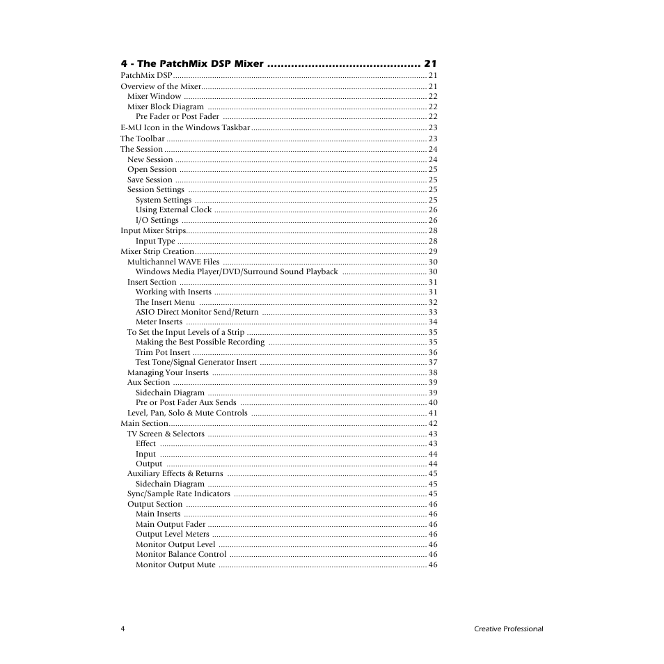 E-MU 1616M PCIe User Manual | Page 4 / 101