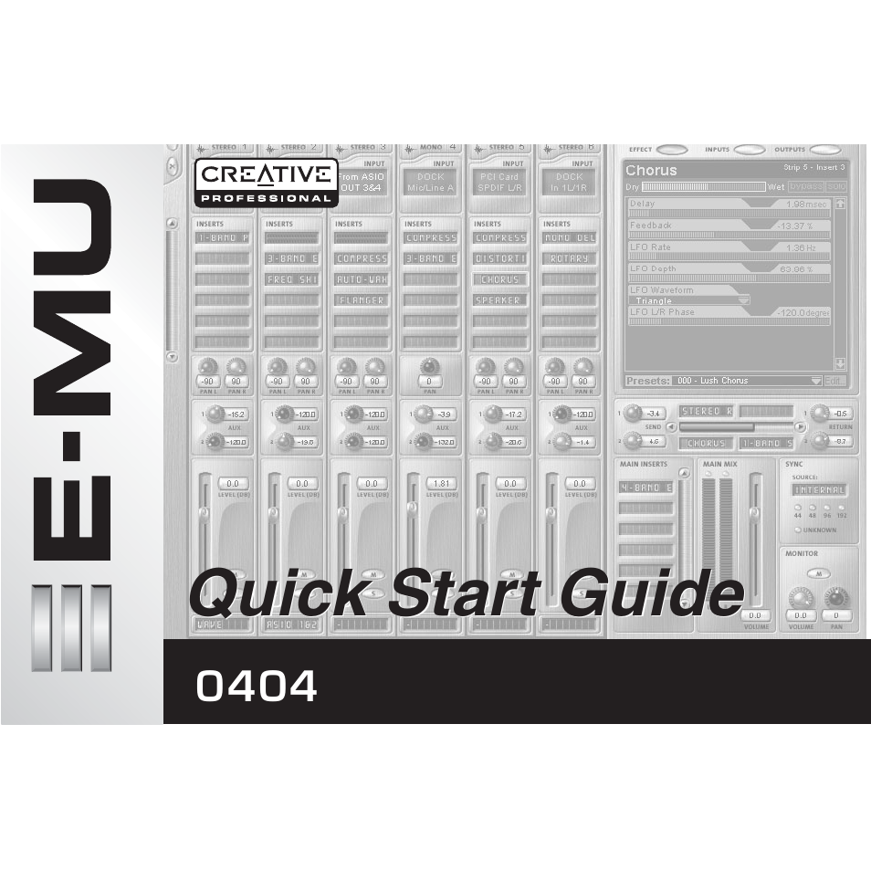 E-MU 0404 PCI Quick Start User Manual | 12 pages