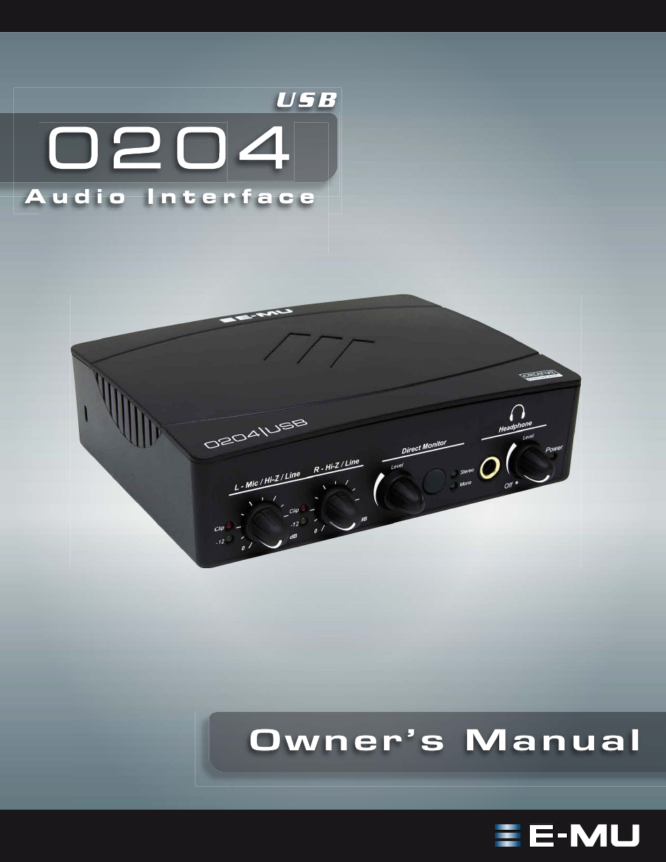 E-MU 0204 USB 2.0 User Manual | 28 pages