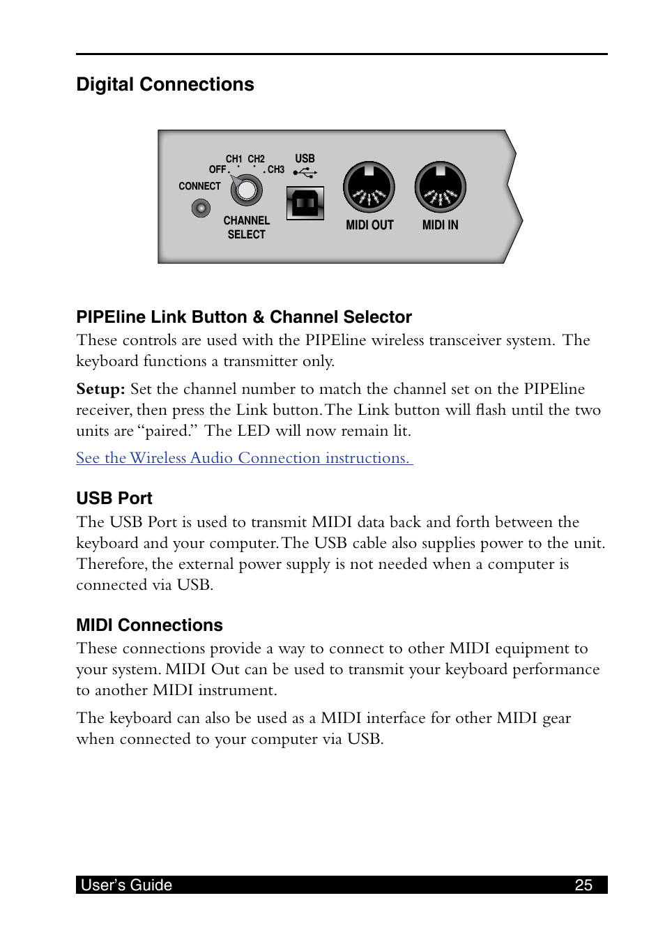 Digital connections | E-MU SHORTBoard 49 User Manual | Page 27 / 42