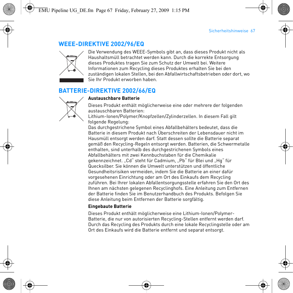 E-MU PIPEline User Manual | Page 70 / 73