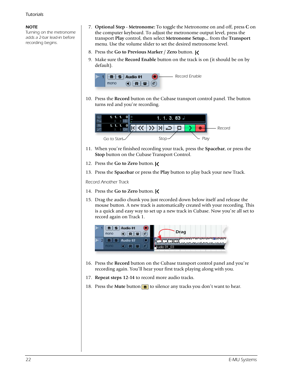 E-MU Tracker Pre USB 2.0 User Manual | Page 22 / 56