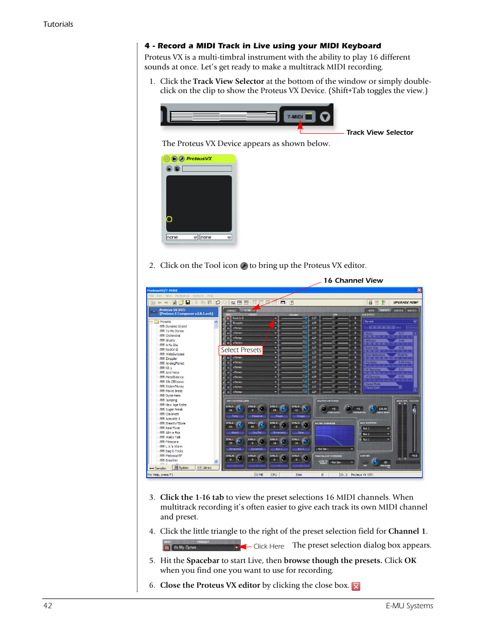 E-MU Tracker Pre USB 2.0 User Manual | Page 42 / 56