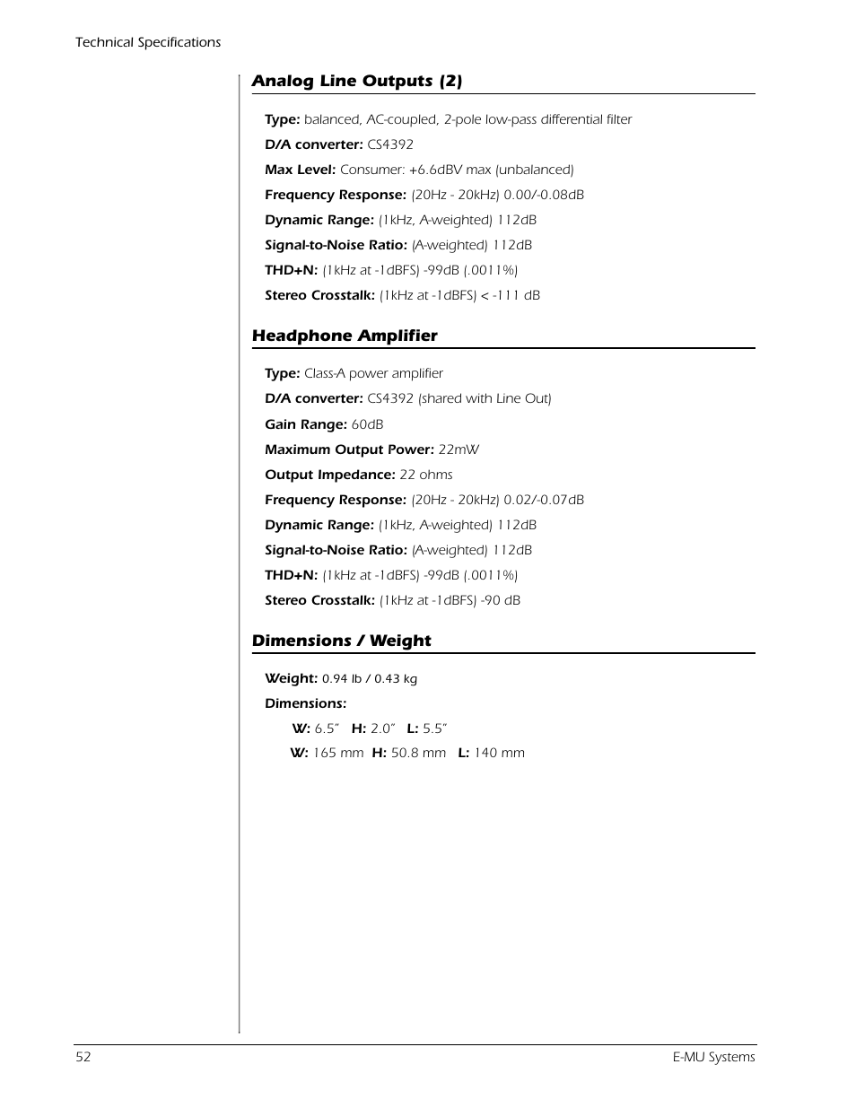 E-MU Tracker Pre USB 2.0 User Manual | Page 52 / 56