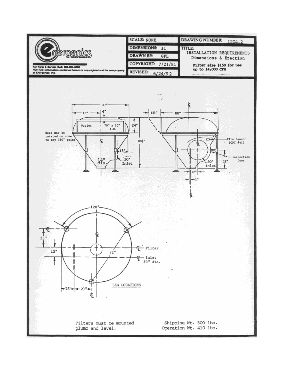 Energenics 150 Low Profile Lint Filters 2007 User Manual | Page 6 / 15