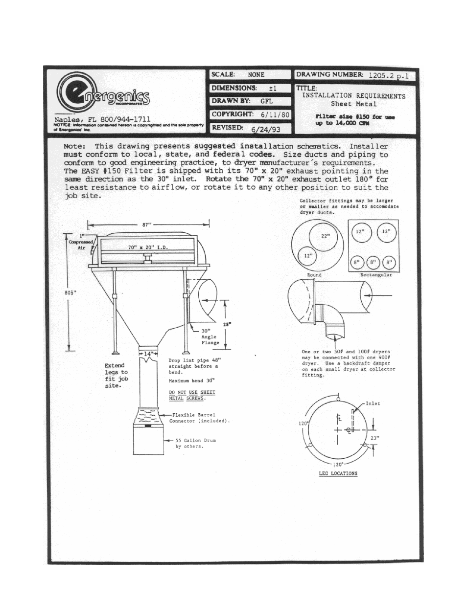 Energenics 150 Low Profile Lint Filters 2007 User Manual | Page 8 / 15
