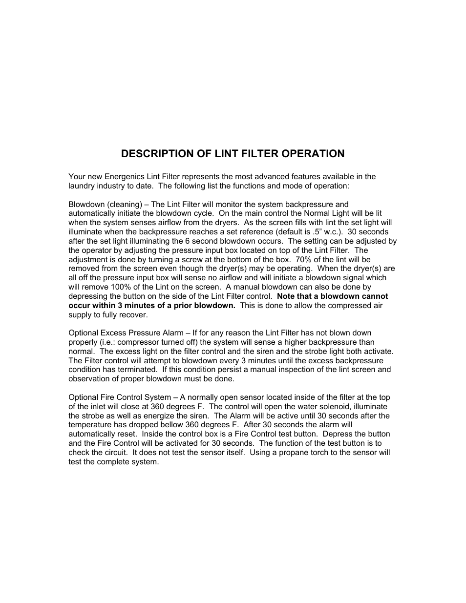 Energenics 120 Low Profile Lint Filter (Old) User Manual | Page 2 / 19