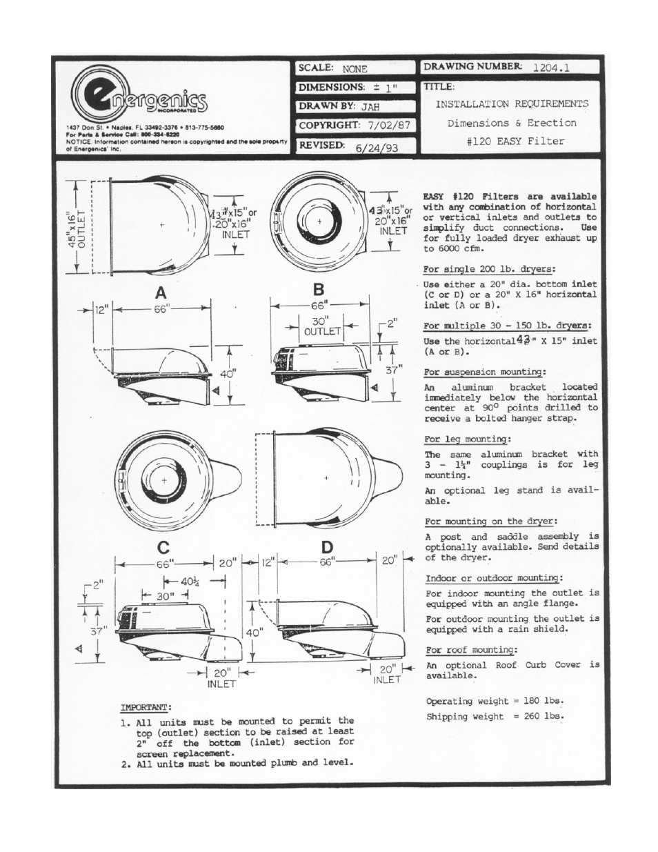 Energenics 120 Low Profile Lint Filter (Old) User Manual | Page 7 / 19