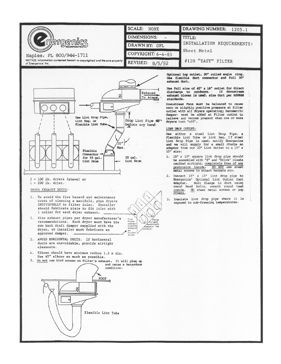 Energenics 120 Low Profile Lint Filter (Old) User Manual | Page 8 / 19
