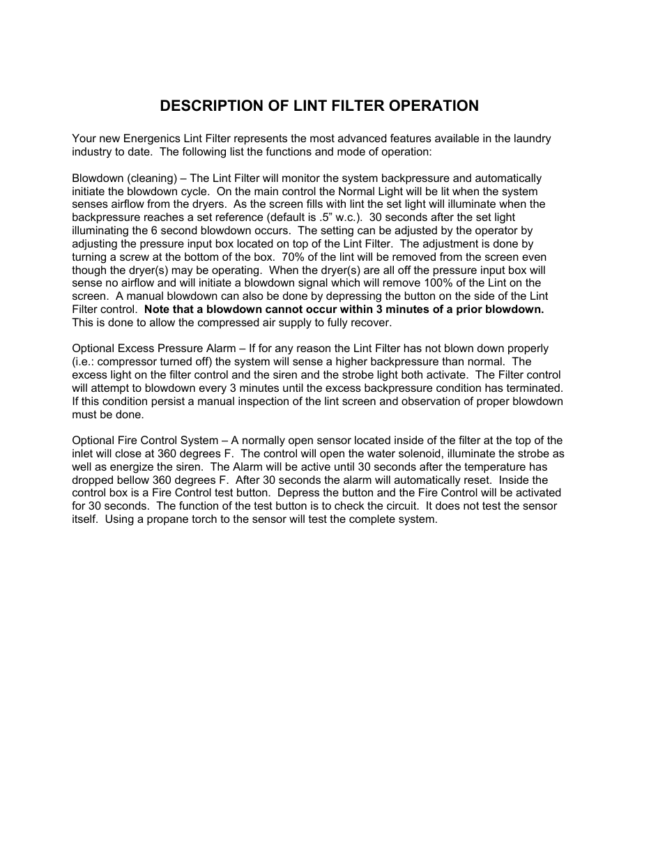 Energenics 150 Low Profile Lint Filter (Old) User Manual | Page 2 / 21