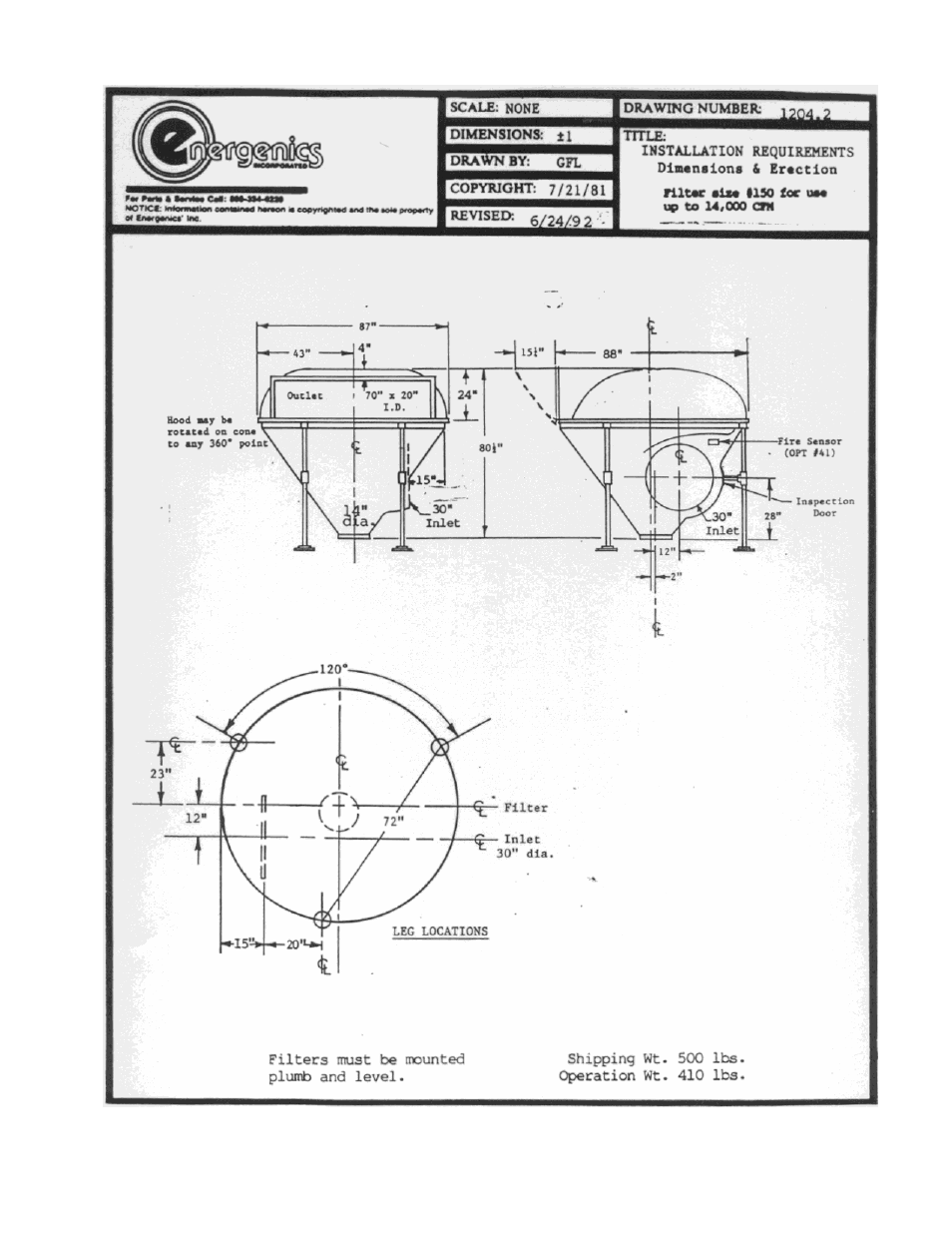 Energenics 150 Low Profile Lint Filter (Old) User Manual | Page 7 / 21