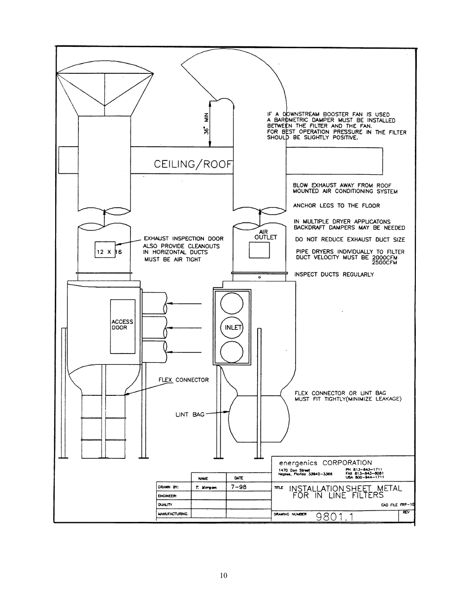 Energenics In-Line Space Saver Lint Filters (Old) User Manual | Page 10 / 22