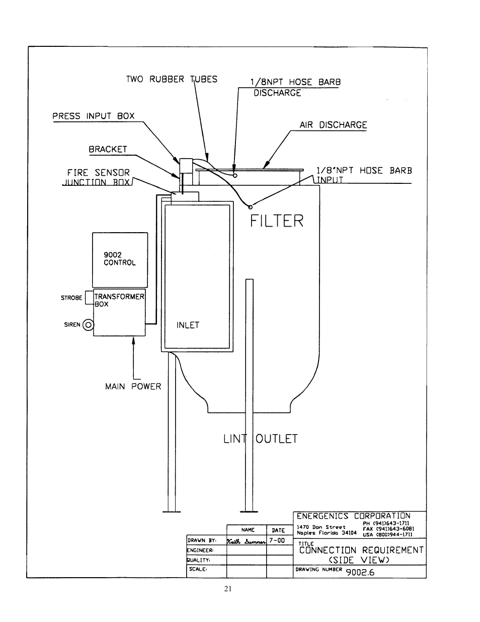 Energenics In-Line Space Saver Lint Filters (Old) User Manual | Page 21 / 22