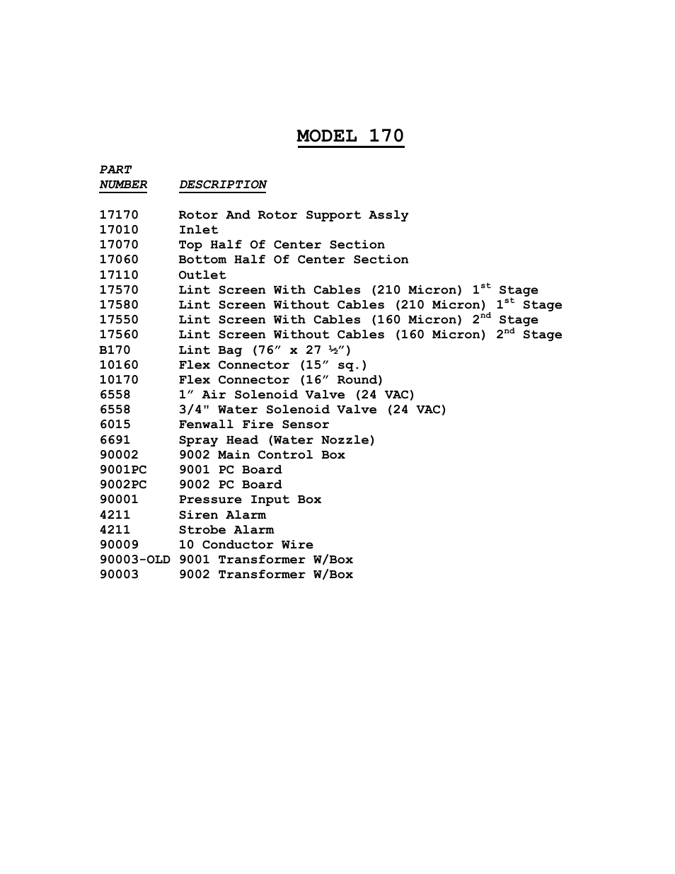 Model 170 | Energenics Super Series Lint Filter (Old) User Manual | Page 25 / 25
