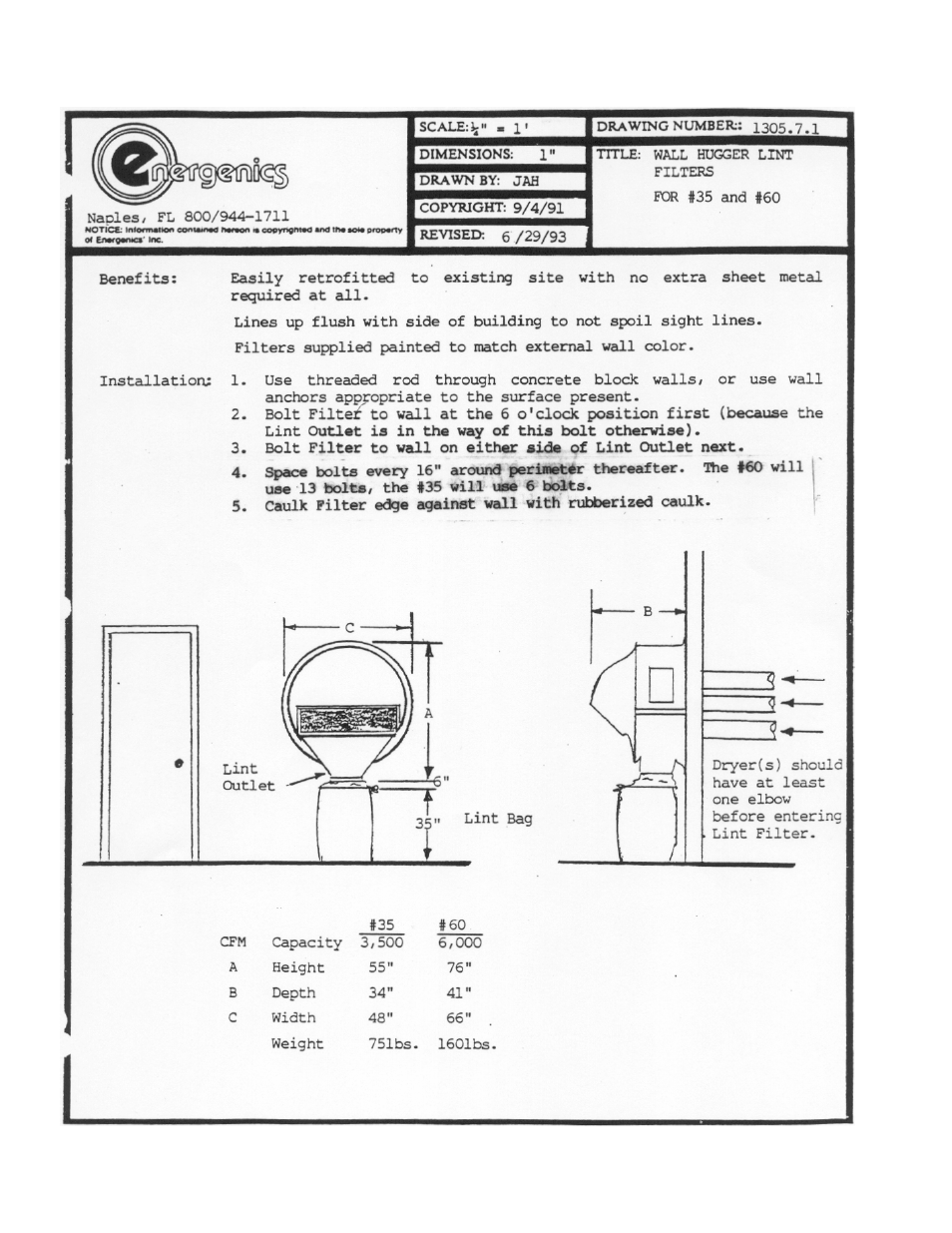 Energenics Wallhugger Series Lint Filter (Old) User Manual | Page 8 / 19