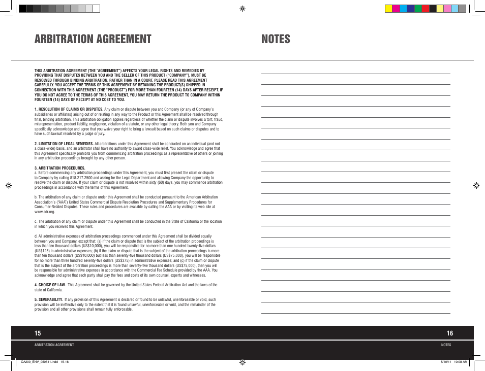 Envion CA200 User Manual | Page 10 / 10