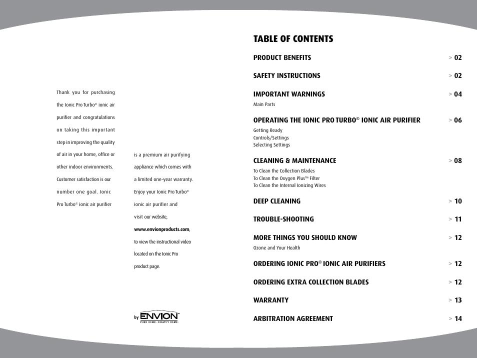 Envion Turbo User Manual | Page 2 / 10