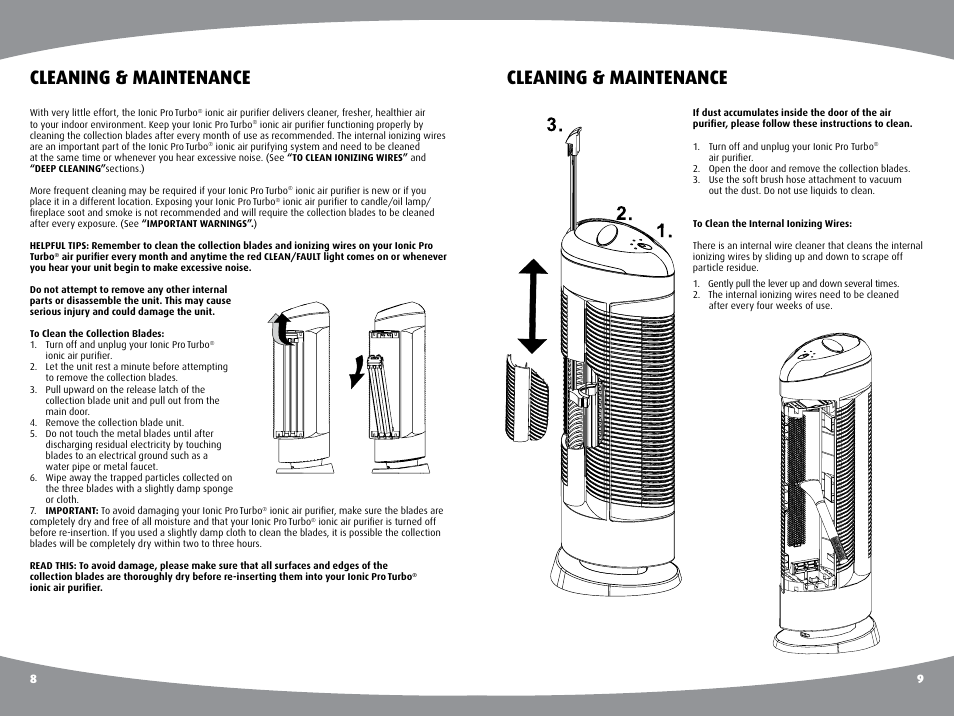 Cleaning & maintenance | Envion Turbo User Manual | Page 6 / 10